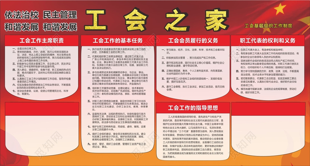 cdr这是一张关于工会宣传展板设计图片,设计成工会宣传展板模板,主体